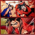 Goku and Luffy - dragon-ball-z fan art