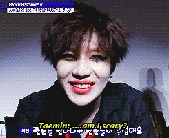 Taemin can't escape being cute 