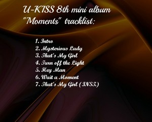  U-KISS 8th mini album "Moments" tracklist and concept foto's