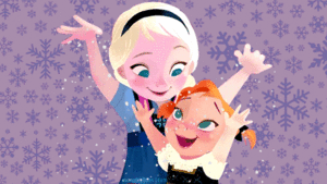  Young Anna and Elsa