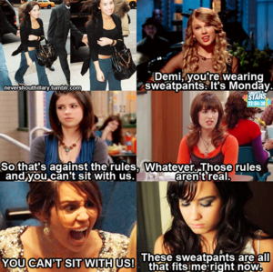 Taylor, Miley, Demi and Selena {Remember Mean Girls!!}