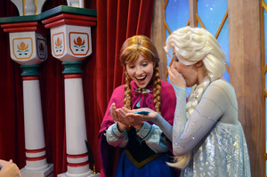 Anna and Elsa at Epcot