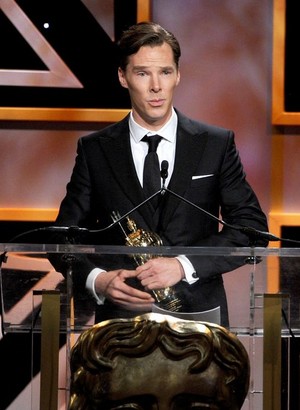  Benedict Cumberbatch accepts the Britannia Award for British Artist of the jaar