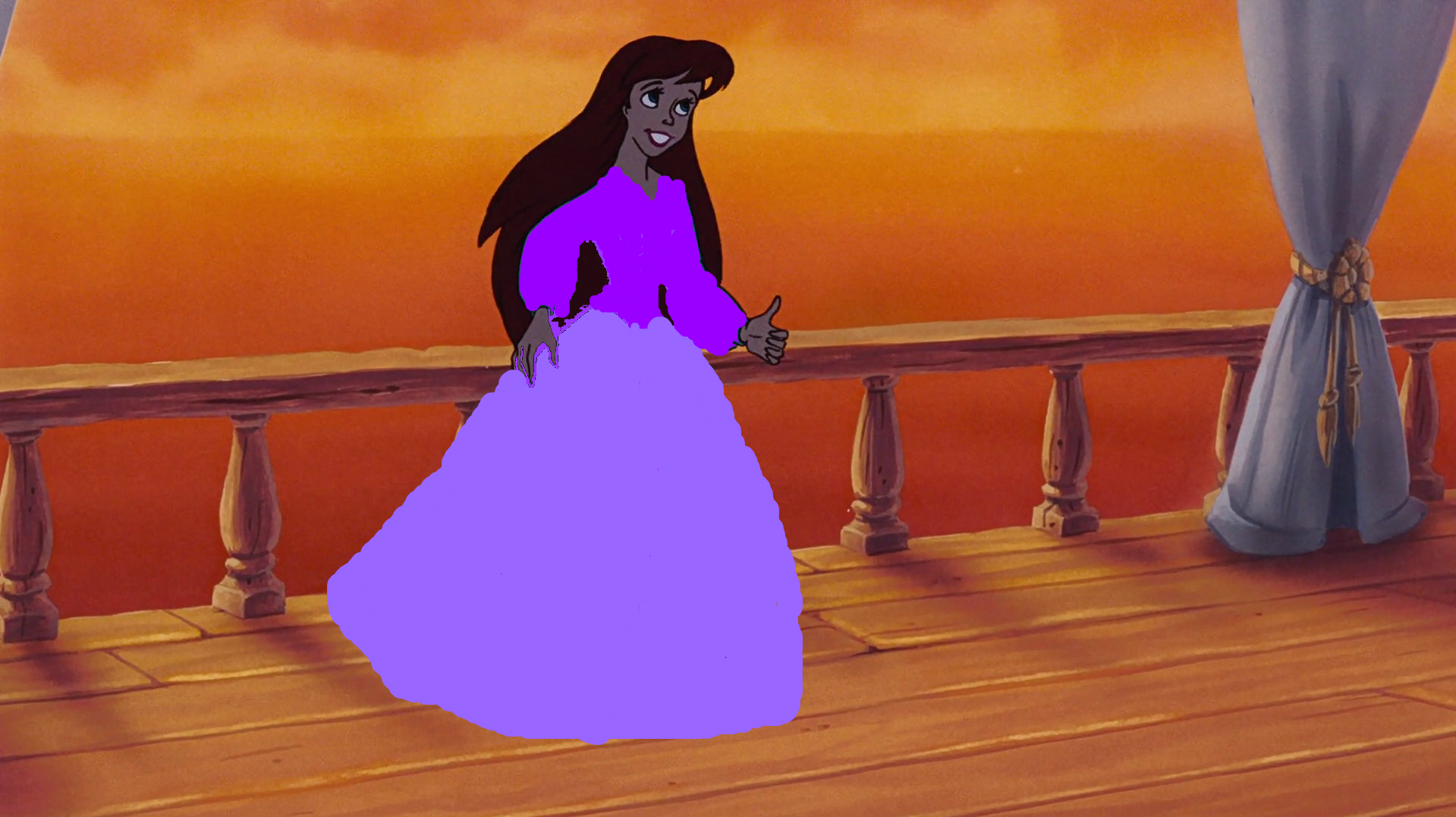 Ariel dressed in purple Disney Princess Fan Art