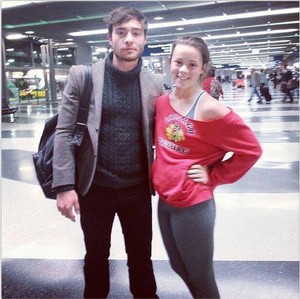  Ed Westwich spotted at the Ohare Airport in Chicago