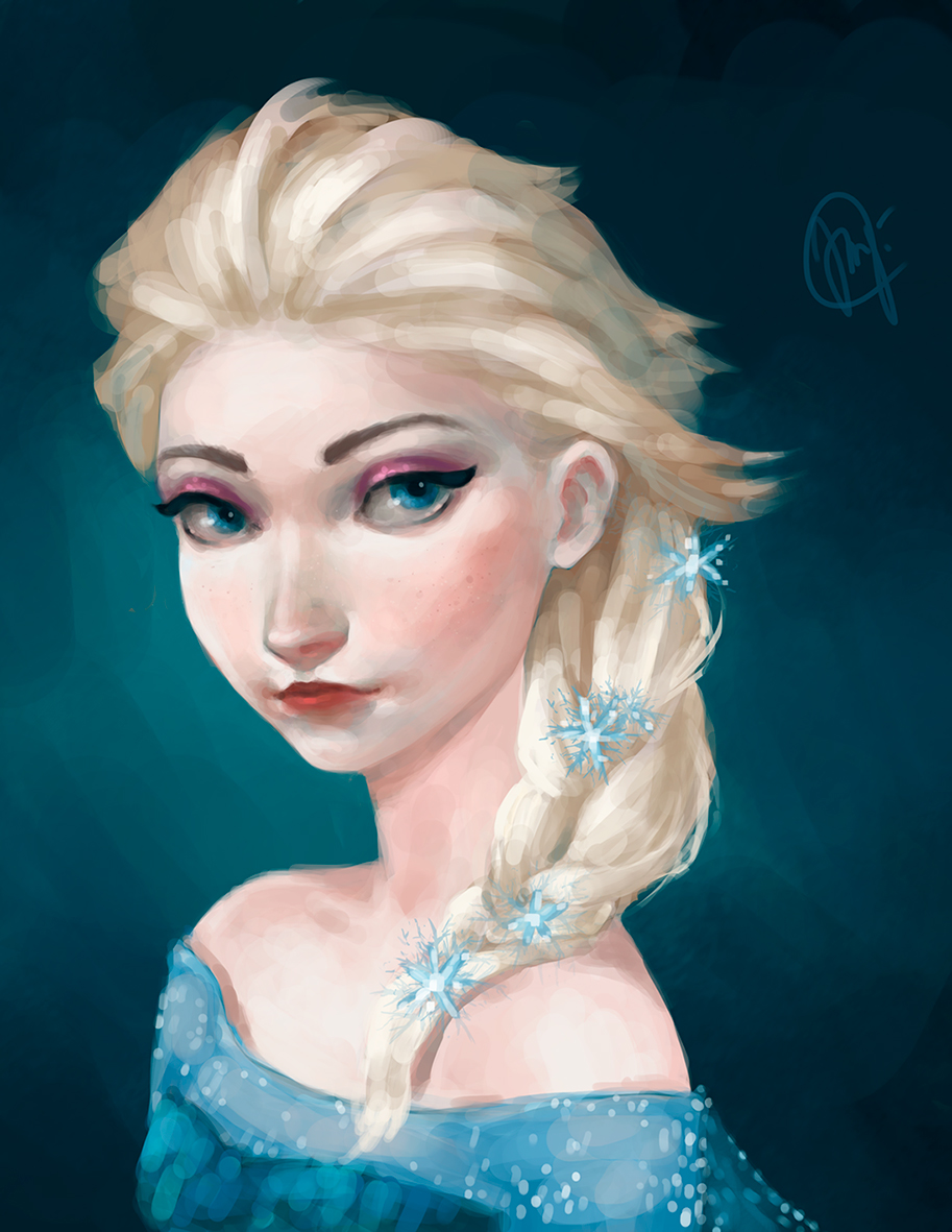 elsa dan anna fan Art: Elsa.