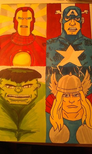  Avengers , drawing