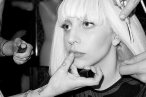 Lady Gaga in her dressing room
