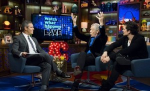 Orlando Bloom and Ian McKellen at Watch What Happens Live