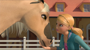  Barbie and hir sister in a poney tile