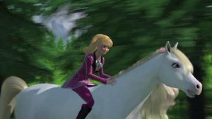  Barbie and hir sister in a poney tile