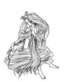Rapunzel sketch - disney-princess fan art