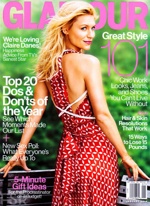 Claire graces the January 2014 cover of Glamour Magazine