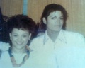 Michael And Stacy Lattisaw Backstage During Victory Tour - michael-jackson photo
