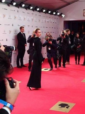 Miley on red carpet at Bambi Awards