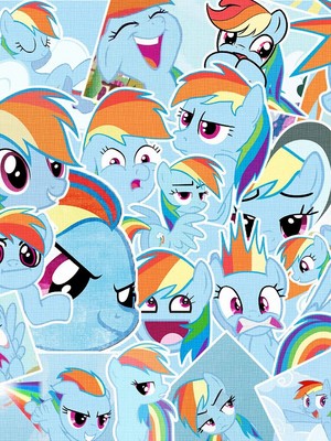  pelangi, rainbow dash collage