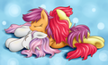 The Cutie Mark Crusaders Sleeping on Each Other - my-little-pony-friendship-is-magic photo