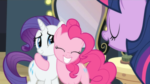  Rarity and Pinkie Pie Hugging