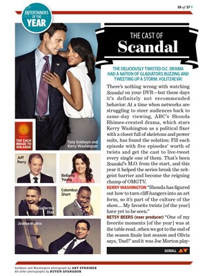  Entertainment Weekly 2013 Entertainers of the Year: The Cast of Scandal