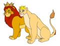 King Simba and Queen Nala - disney fan art