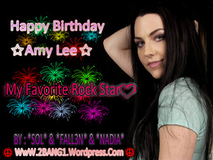  Happy Birthday Amy Lee, my favourite rock star!