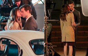  Jamie and Dakota filming a scene from Fifty Shades of Grey