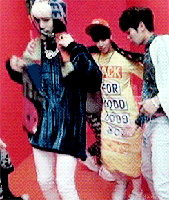  Funny Taemin dances with a dress gif