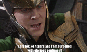  sentiment - sad Loki cries a tear