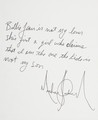 Handwritten Lyrics To "Billie Jean" - michael-jackson photo