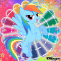 Blingee Rainbow Dash Flying - my-little-pony-friendship-is-magic photo