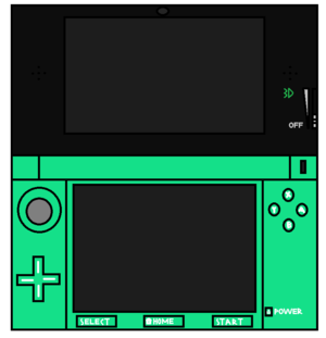  3DS marble green