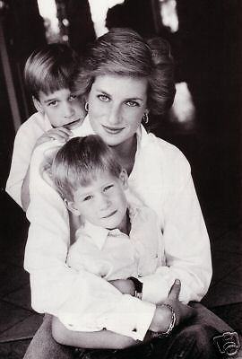  Diana With Her Sons, William And Harry