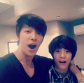 Jeno and Super Junior’s Donghae  - sm-rookies photo