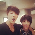 Jeno and Super Junior’s Donghae  - sm-rookies photo