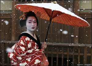 Geisha In Snow