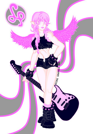 anime angel guitar