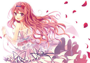 Flower anime girl