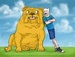 A mad cow finn and a bull dog jake - adventure-time-with-finn-and-jake icon
