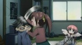 Sohara karate-chopping Tomoki in Heaven's Lost Property - anime photo