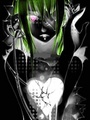 Green mystical DJ girl - anime photo