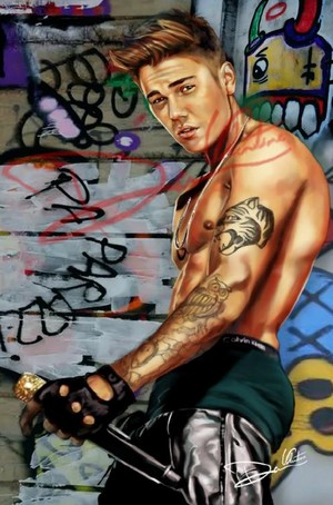  Justin Bieber Painting Poster Print