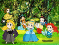 Princesses in the Forest - disney-princess fan art