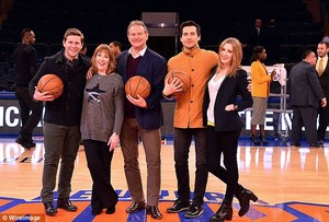  Cast of Downton Abbey at Knicks Game
