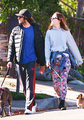Adam and Leighton walking their dogs in Los Angeles (12-22-13) - leighton-meester photo