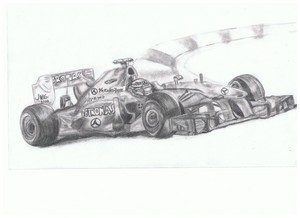 Lewis Hamilton's mercedes, F1 car