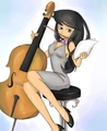 Octavia as a Human Holding a Cello - my-little-pony-friendship-is-magic photo