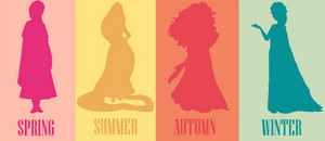  Anna, Rapunzel, Merida, and Elsa