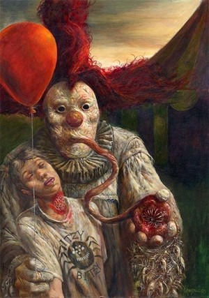  Scary arsch clown iphone Hintergrund