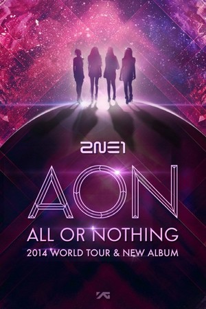  2NE1 World Tour Poster (ALL または NOTHING)