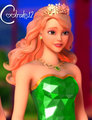 Delancy in green gown - barbie-movies fan art